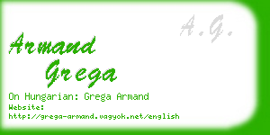 armand grega business card